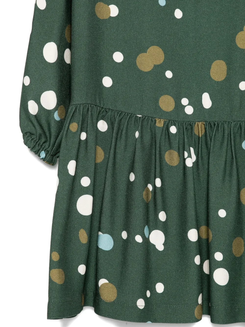 Il Gufo Gelaagde jurk met print Groen