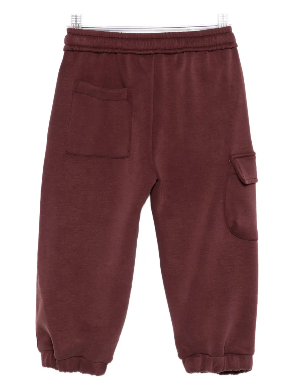 Miss Grant Cargo Pocket Drawstring Trousers In Burgundy