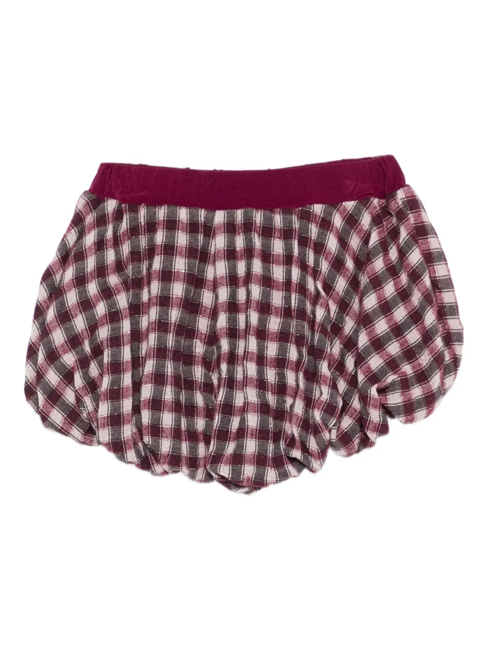 Miss Grant Kids gingham bubble shorts - Rood