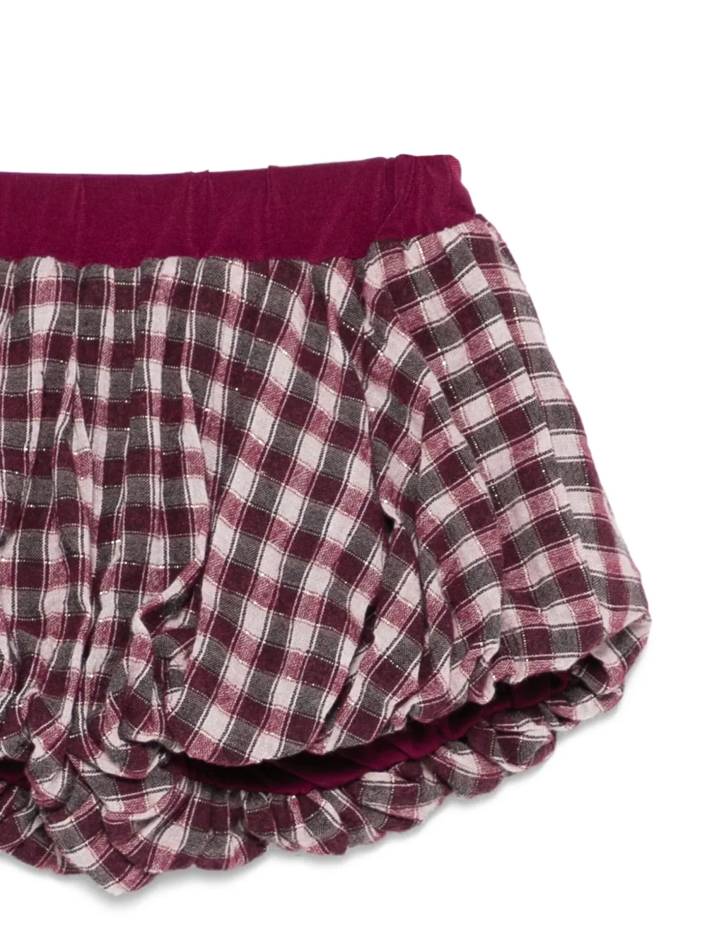 Miss Grant Gingham Bubble Shorts In Red