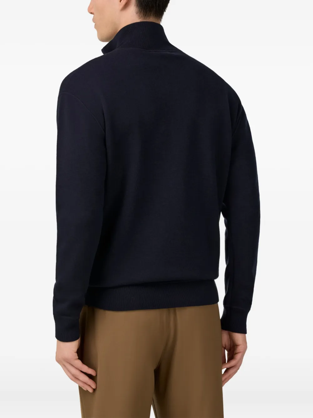 Boggi Milano Trui met halve rits Blauw