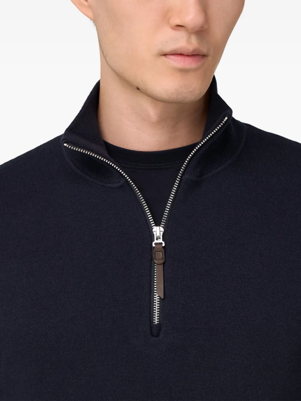 Boggi Milano Trui met halve rits Blauw