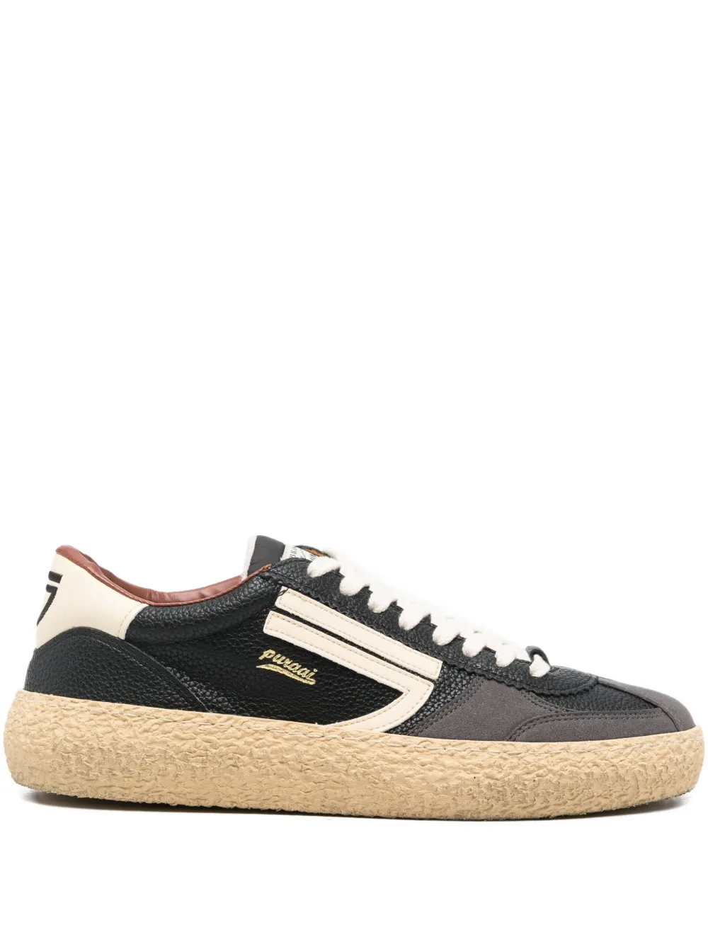 Puraai Polly lace-up sneakers Zwart