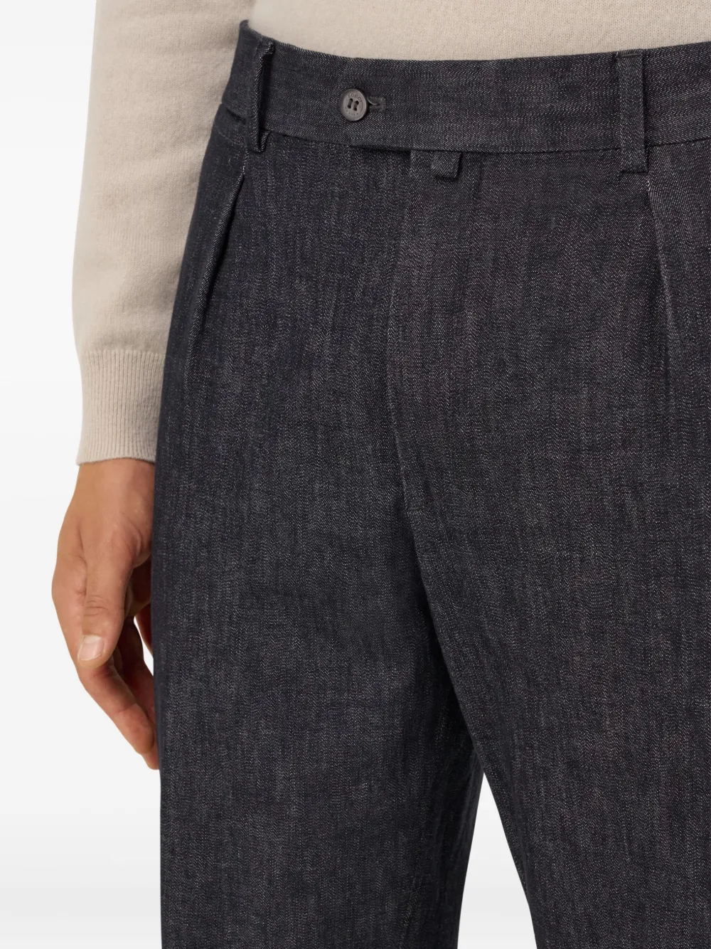 Boggi Milano Straight plooibroek met zijpijpen Zwart