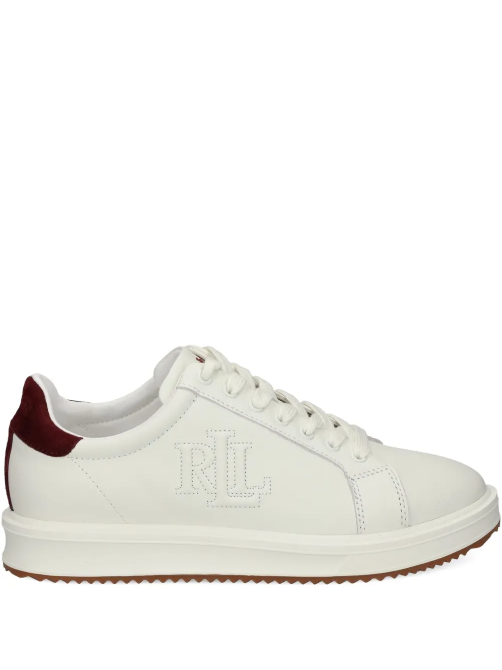 Lauren Ralph Lauren logo-embroidered suede sneakers White