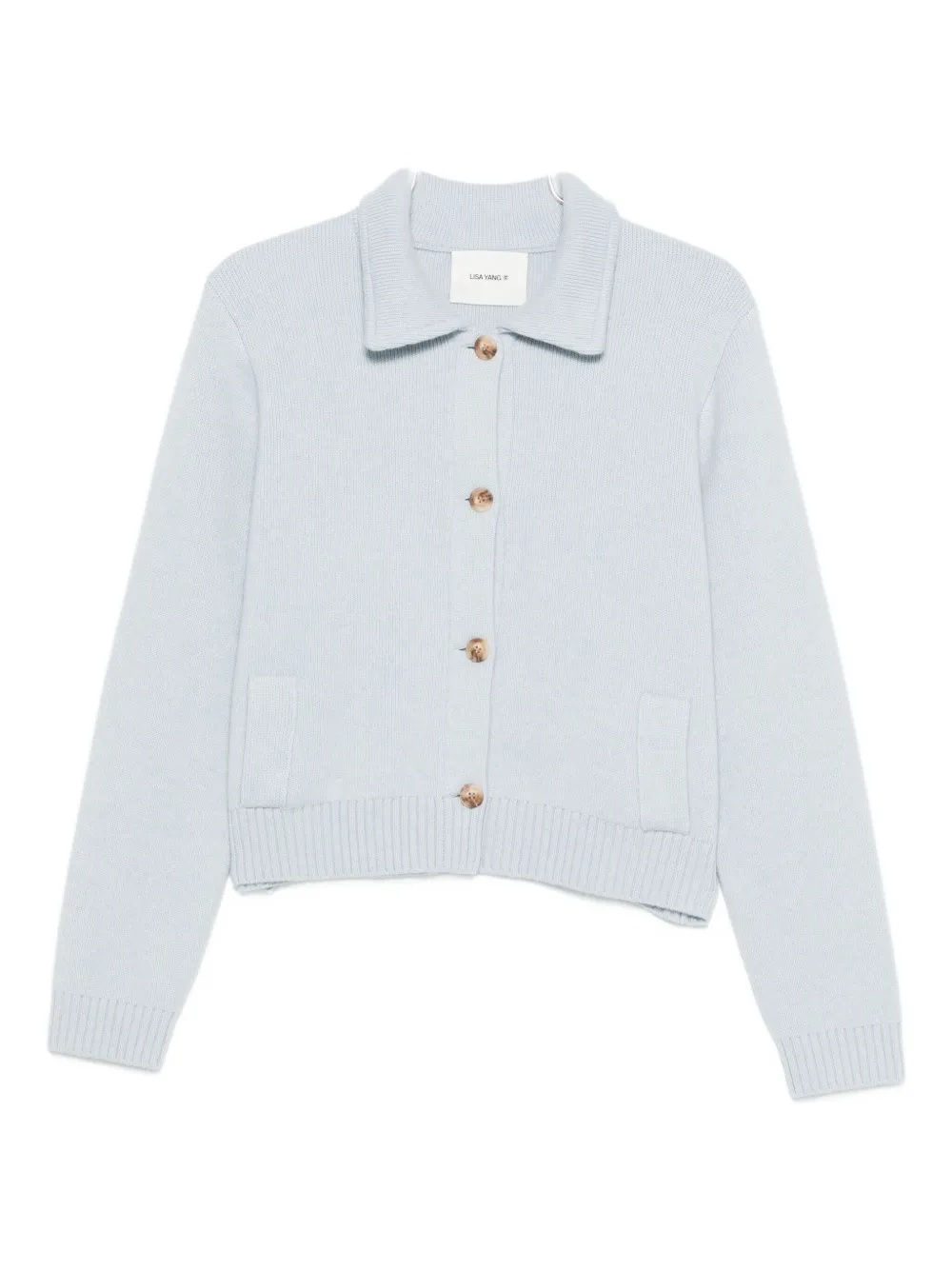 Lisa Yang Lynna Cardigan Jacket Knitwear Blue In Blue