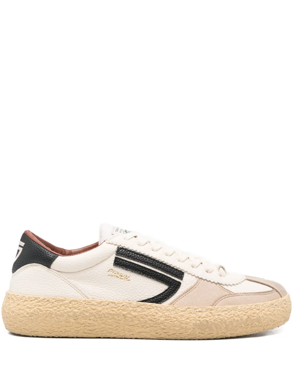 Puraai Sneakers met leren vlakken Beige