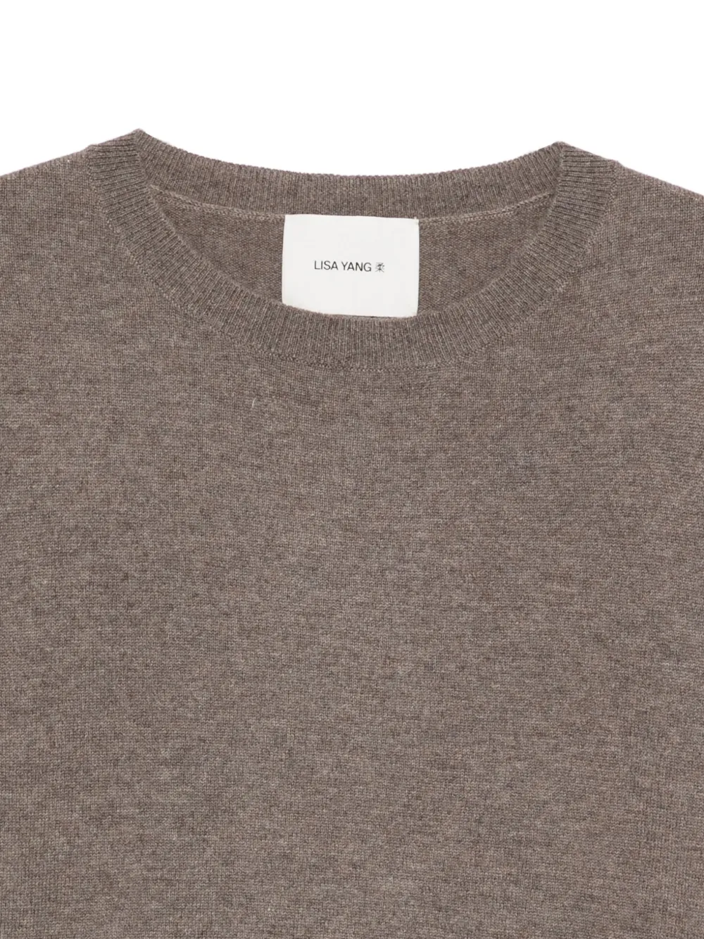 Lisa Yang Trui met ronde hals Bruin