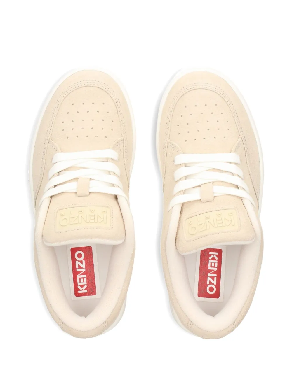 Kenzo leather sneakers Neutrals