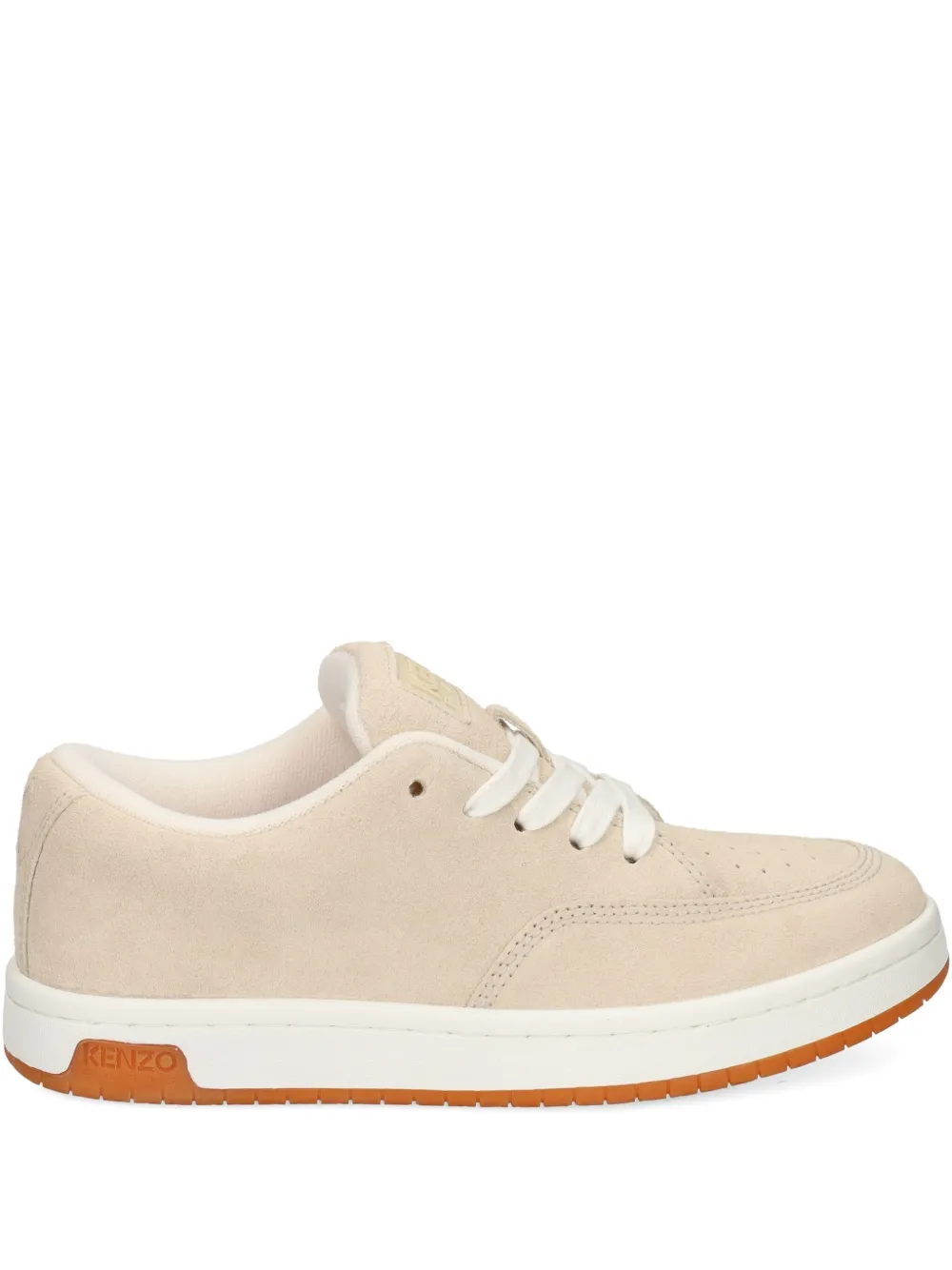 Kenzo Leather Sneakers In Neutral