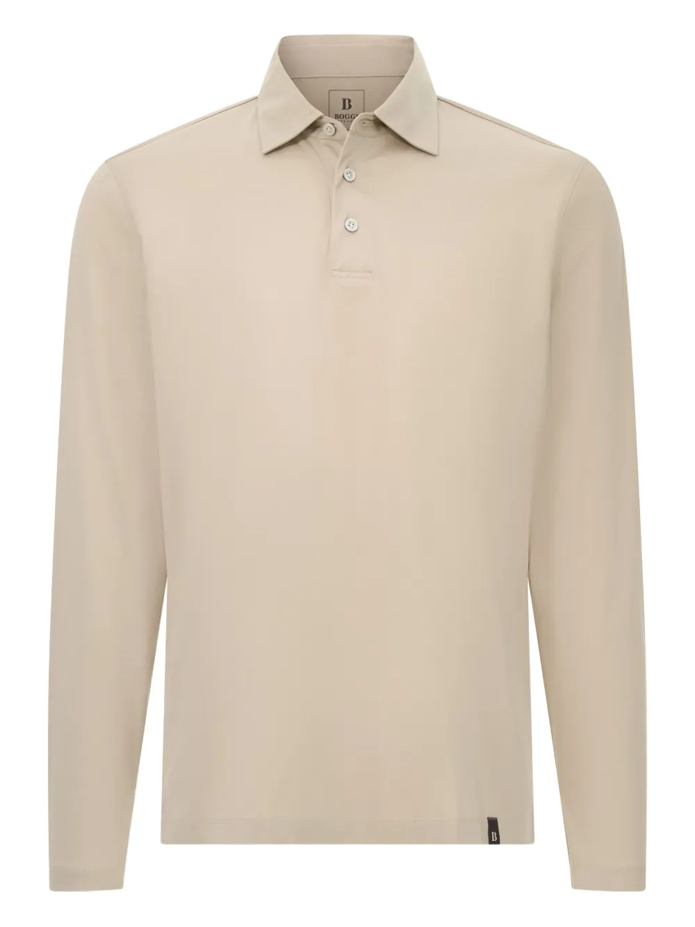 Boggi Milano Cotton And Silk Blend Polo Shirt In Neutral