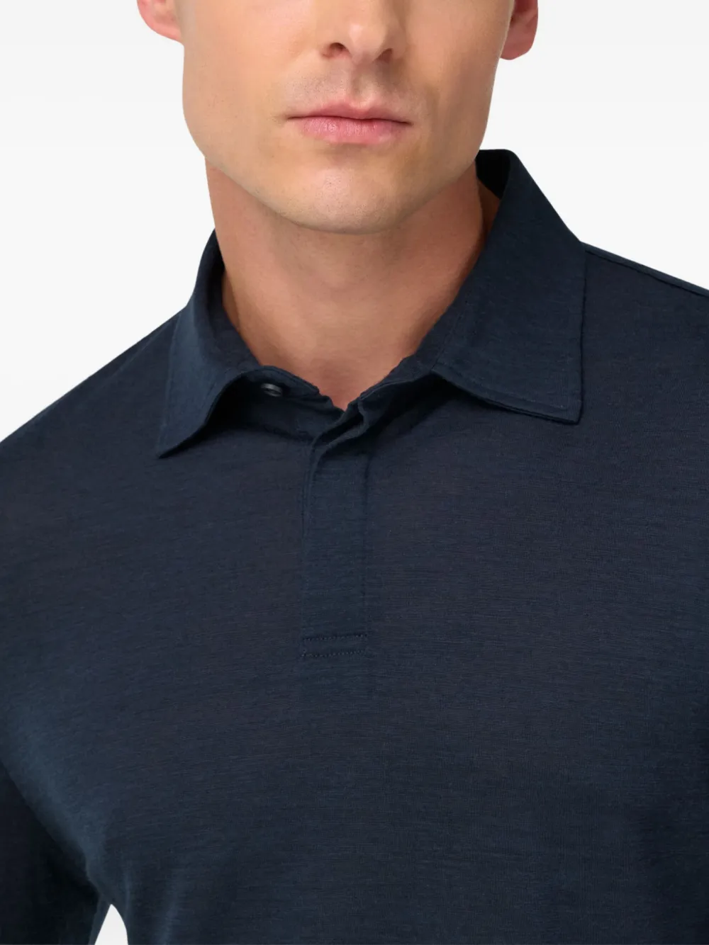 Boggi Milano Poloshirt van wolblend Blauw