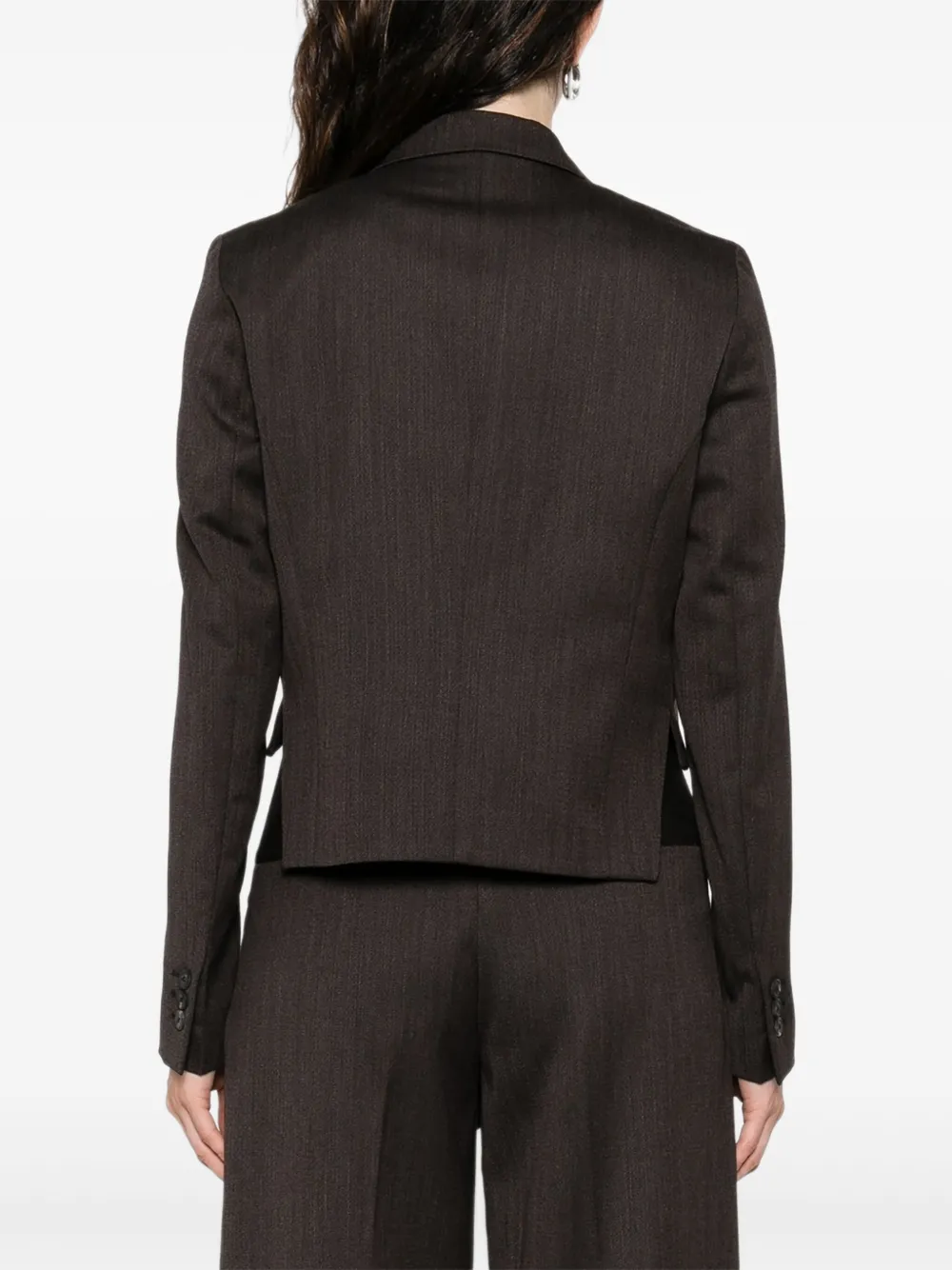 OUR LEGACY Blazer met sjaalrevers Bruin