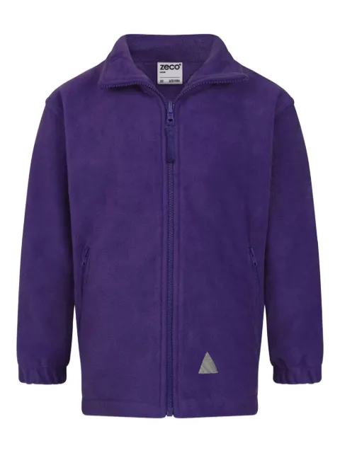 Zeco Schoolwear kids zip-up triangle-patch fleece jacket