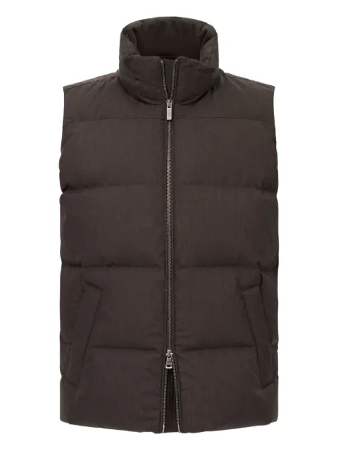 Boggi Milano Gilet In Technical Fabric With Goose Down