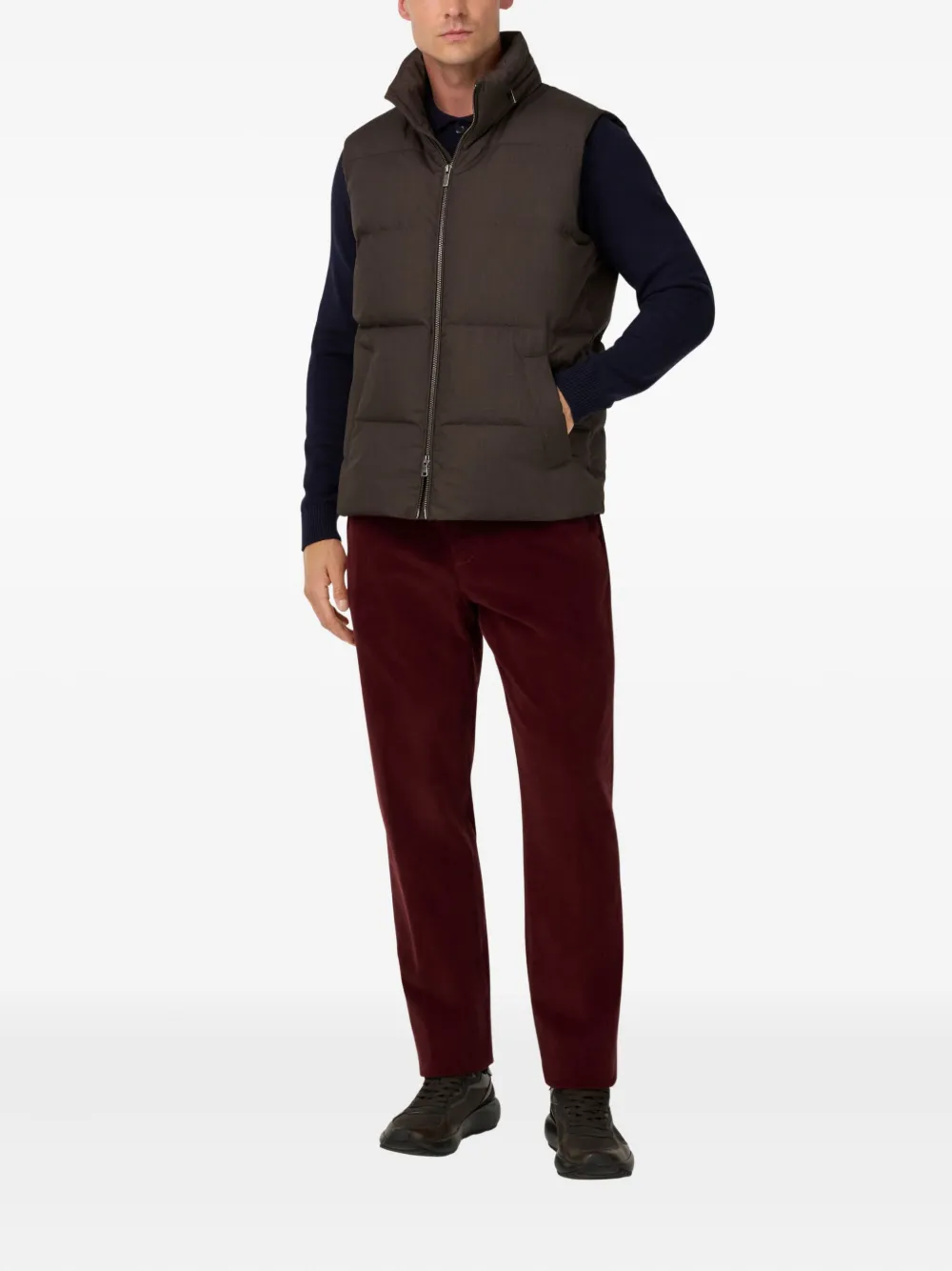 Boggi Milano Gilet In Technical Fabric With Goose Down | Vests & Tank Tops | Image 2