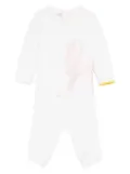 Gensami kids bow-applique knitted jumpsuit - White