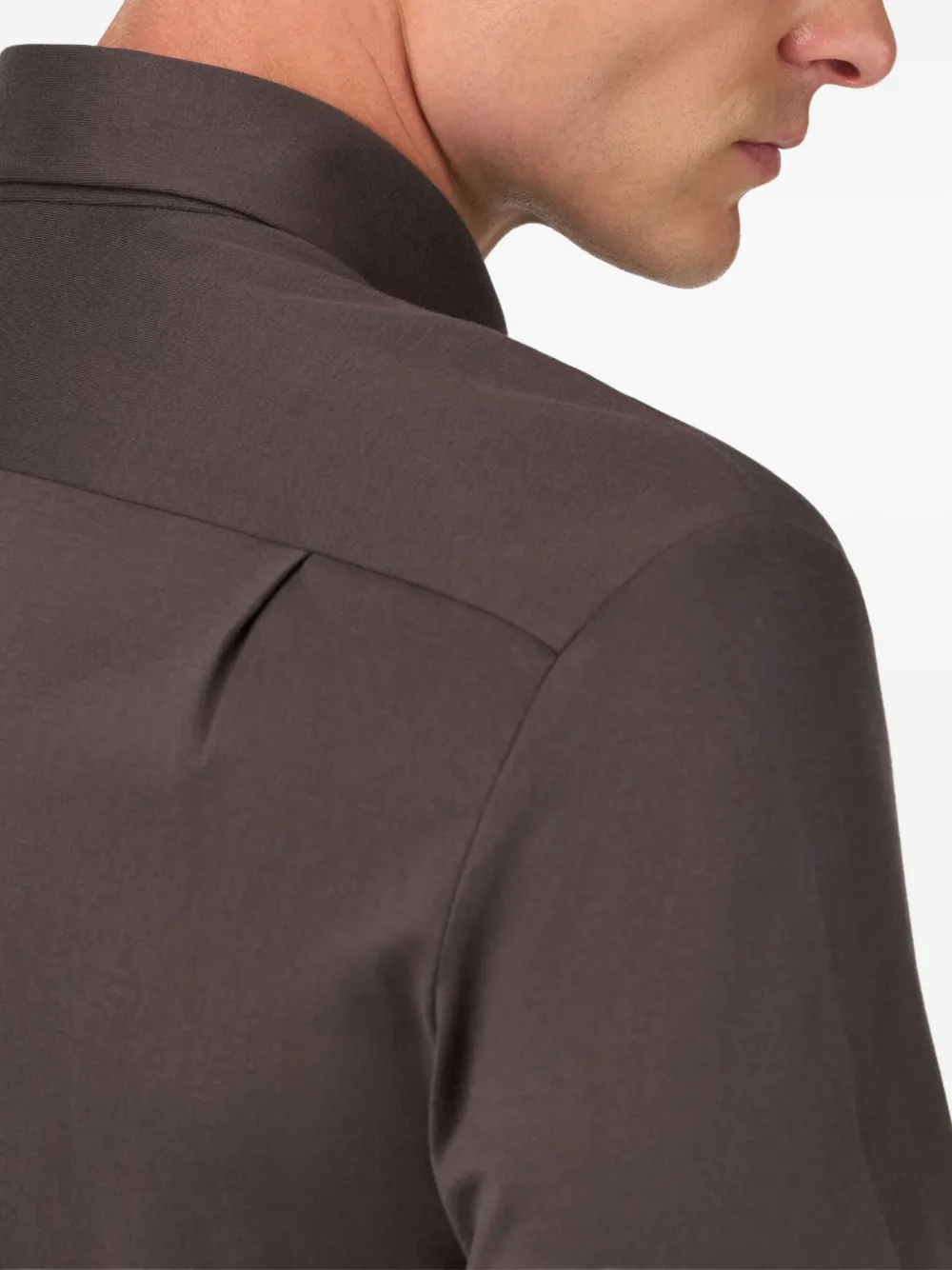 Boggi Milano Regular Fit Cotton And Silk Polo Shirt In Brown