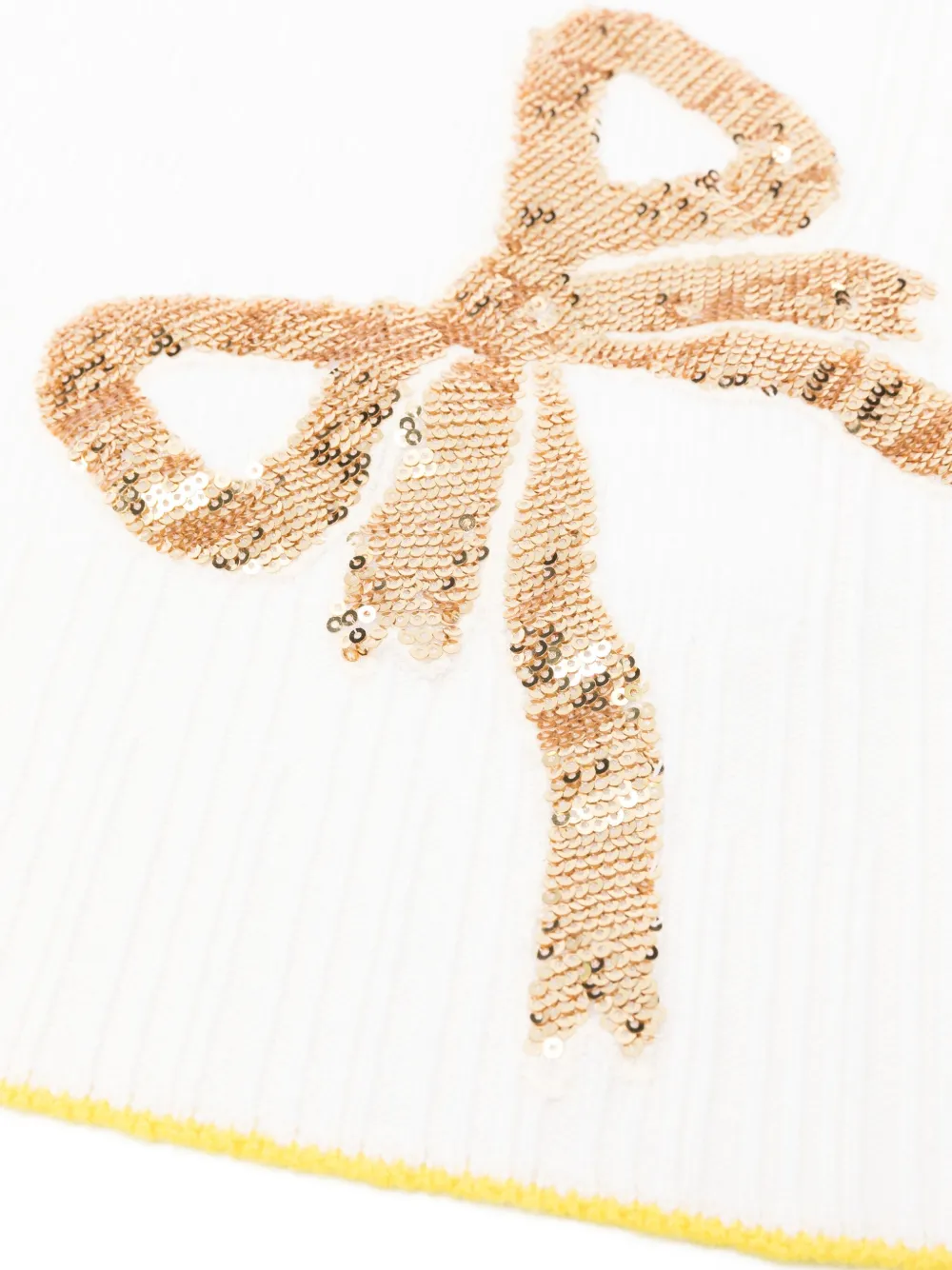 Gensami Sequin-bow Blanket In White