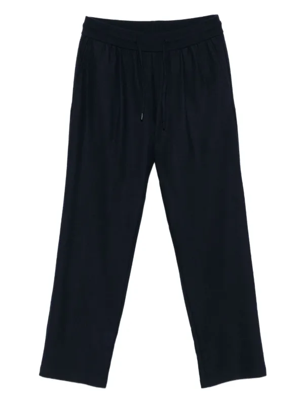 Herno Drawstring Straight-leg Trousers in Blue
