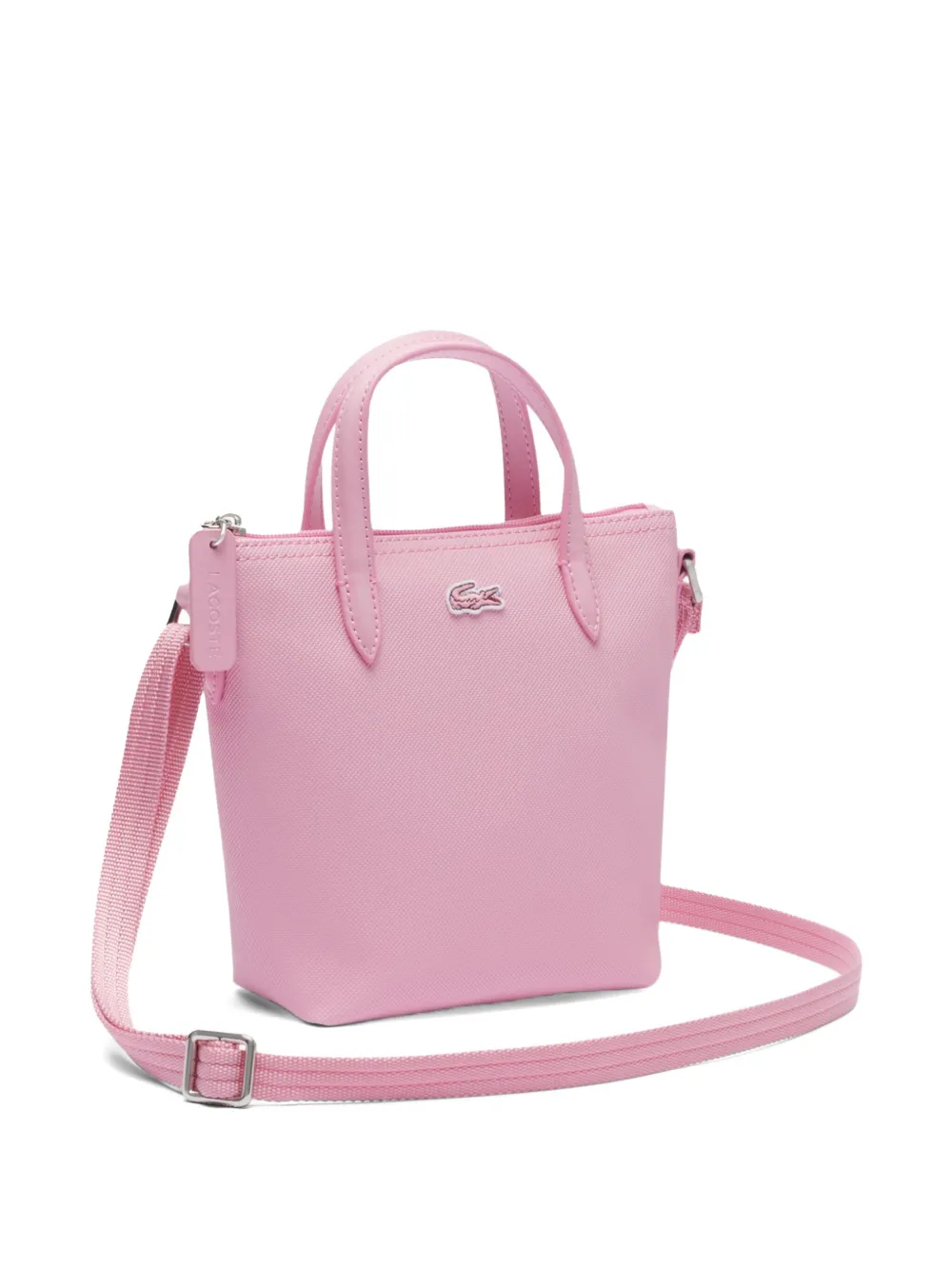 Lacoste Concept Logo-appliqué Crossbody Bag In Pink