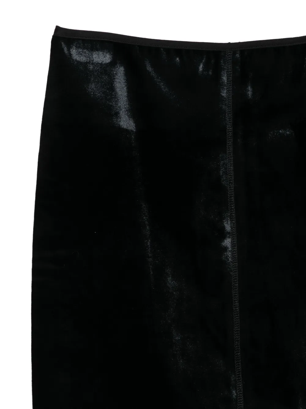 Semicouture Velvet-paneled Skirt In Black