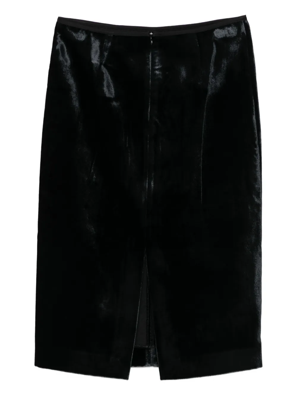 Semicouture Rok met fluwelen vlakken - Zwart