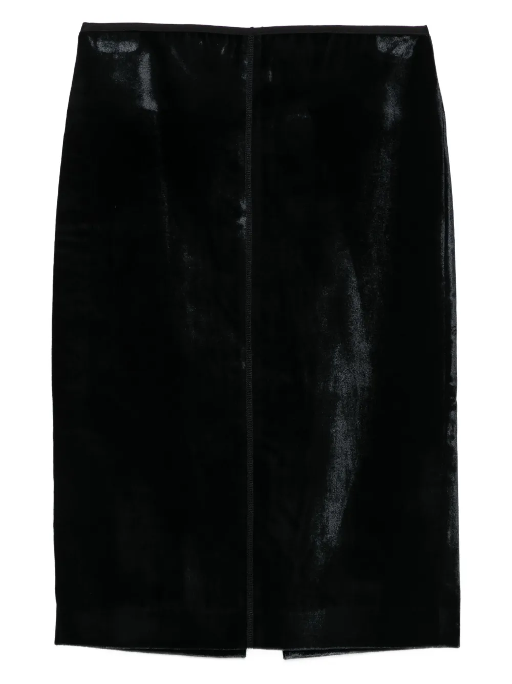 Semicouture velvet-paneled skirt | Black | Image 1