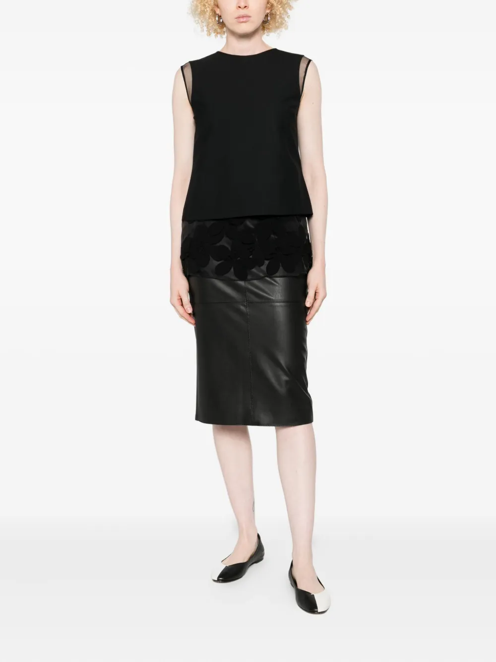 Liviana Conti sleeveless flower-applique blouse | Blouses | Image 2
