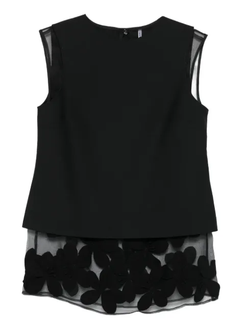 Liviana Conti sleeveless flower-applique blouse