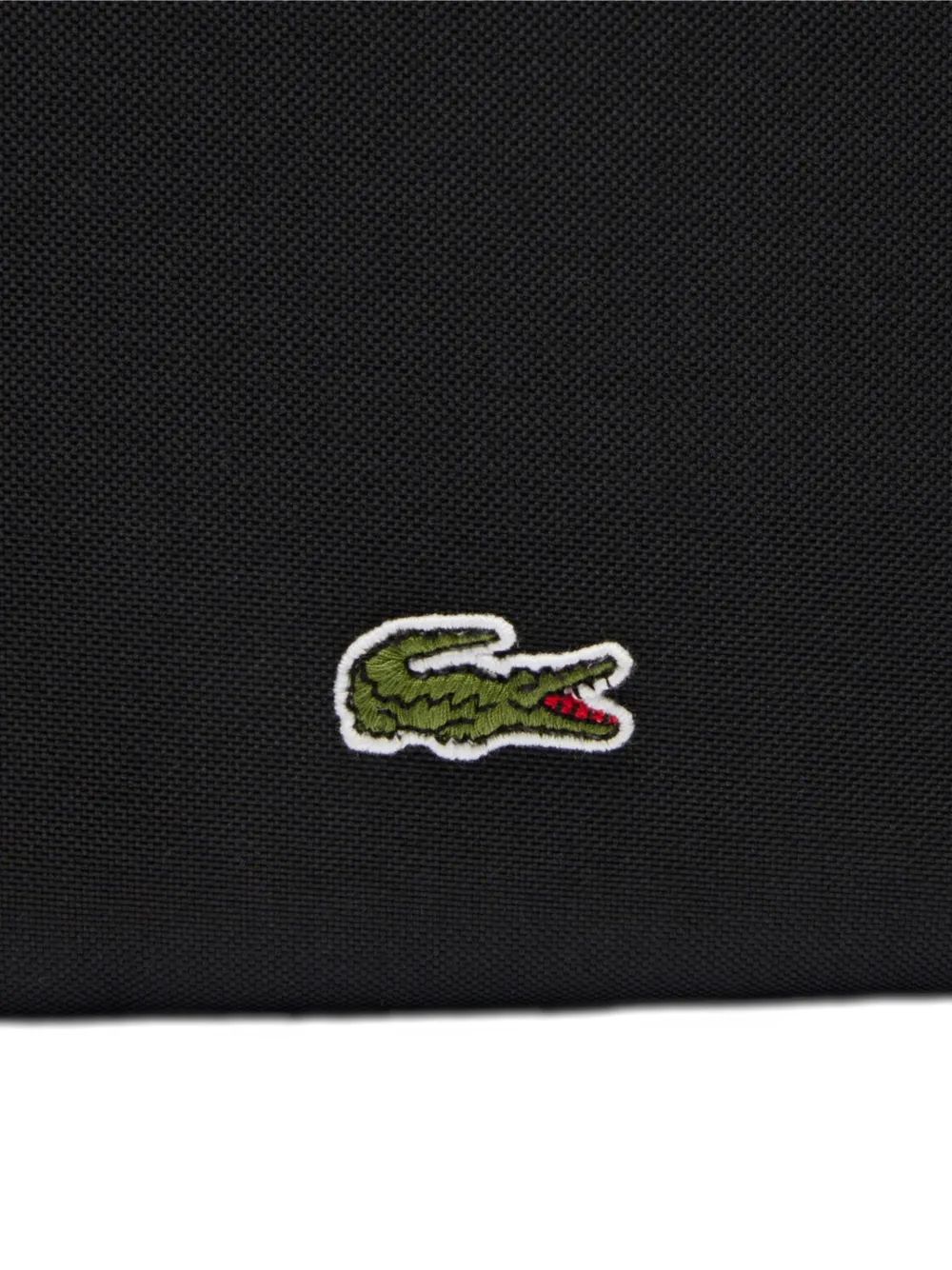 Lacoste Crescent-shaped Zip-top Cross Body Bag In Black