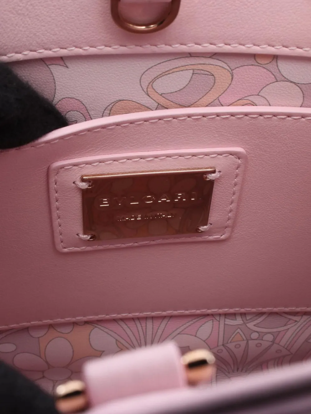 Bvlgari Pre-Owned 2010-2025 Floral Print Leather Logo satchel | Pre-Owned | Image 2