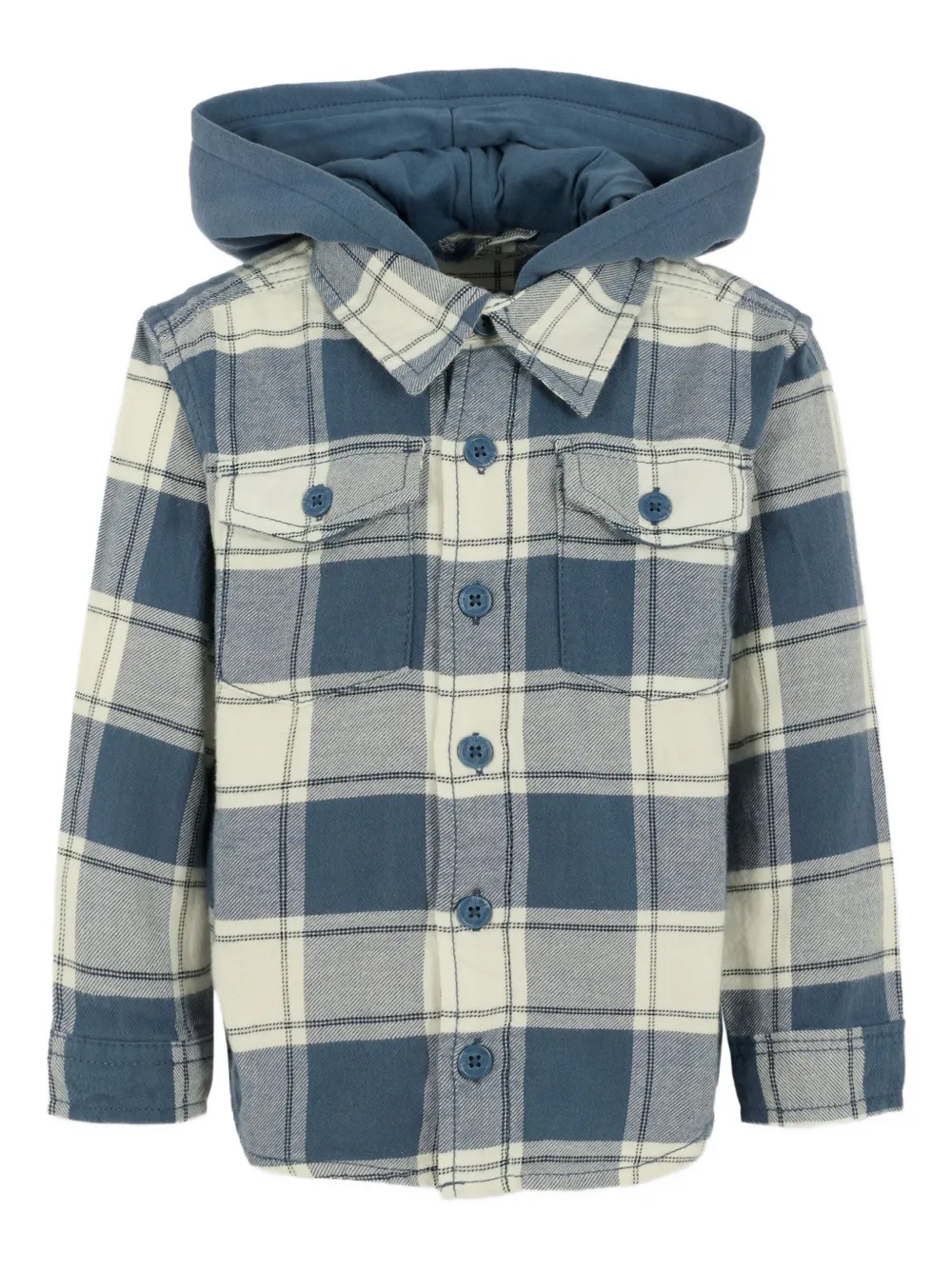 ABERCROMBIE FITCH KIDS hooded shirt jacket | Blue | Image 1