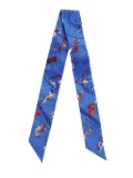 Hermès Pre-Owned 2020 Ex Libris Les Parisiennes Silk Twilly Scarf scarves - Blue
