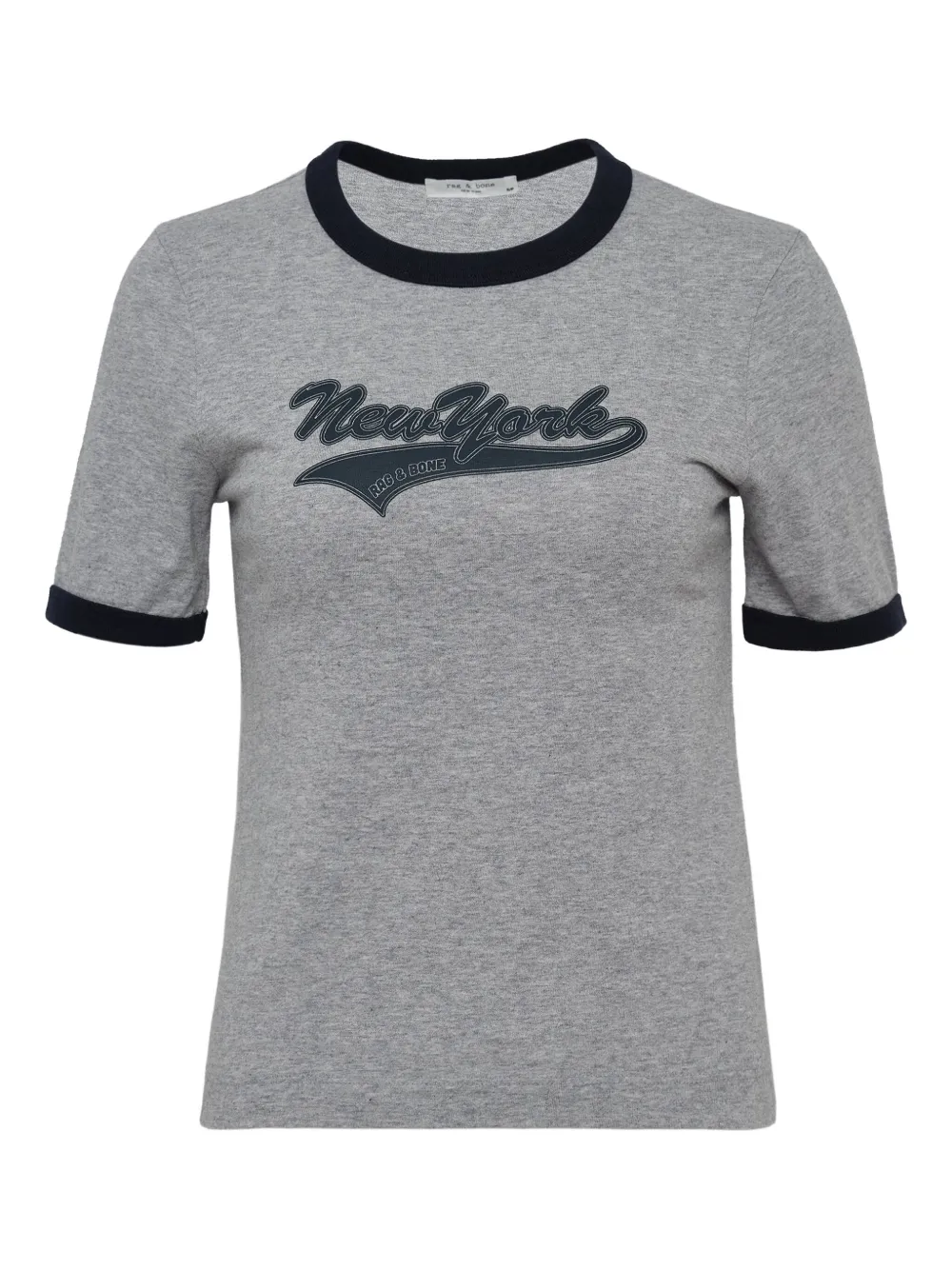 Rag & Bone Ringer-detail Tee In Gray
