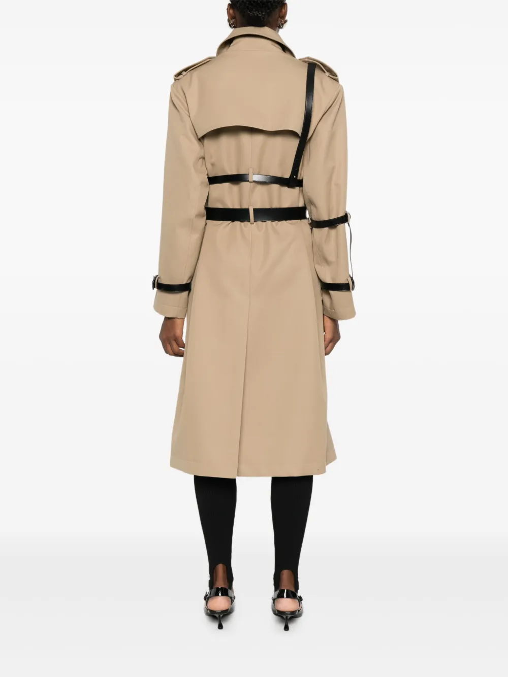 Coperni Belted Trench Coat In Neutral
