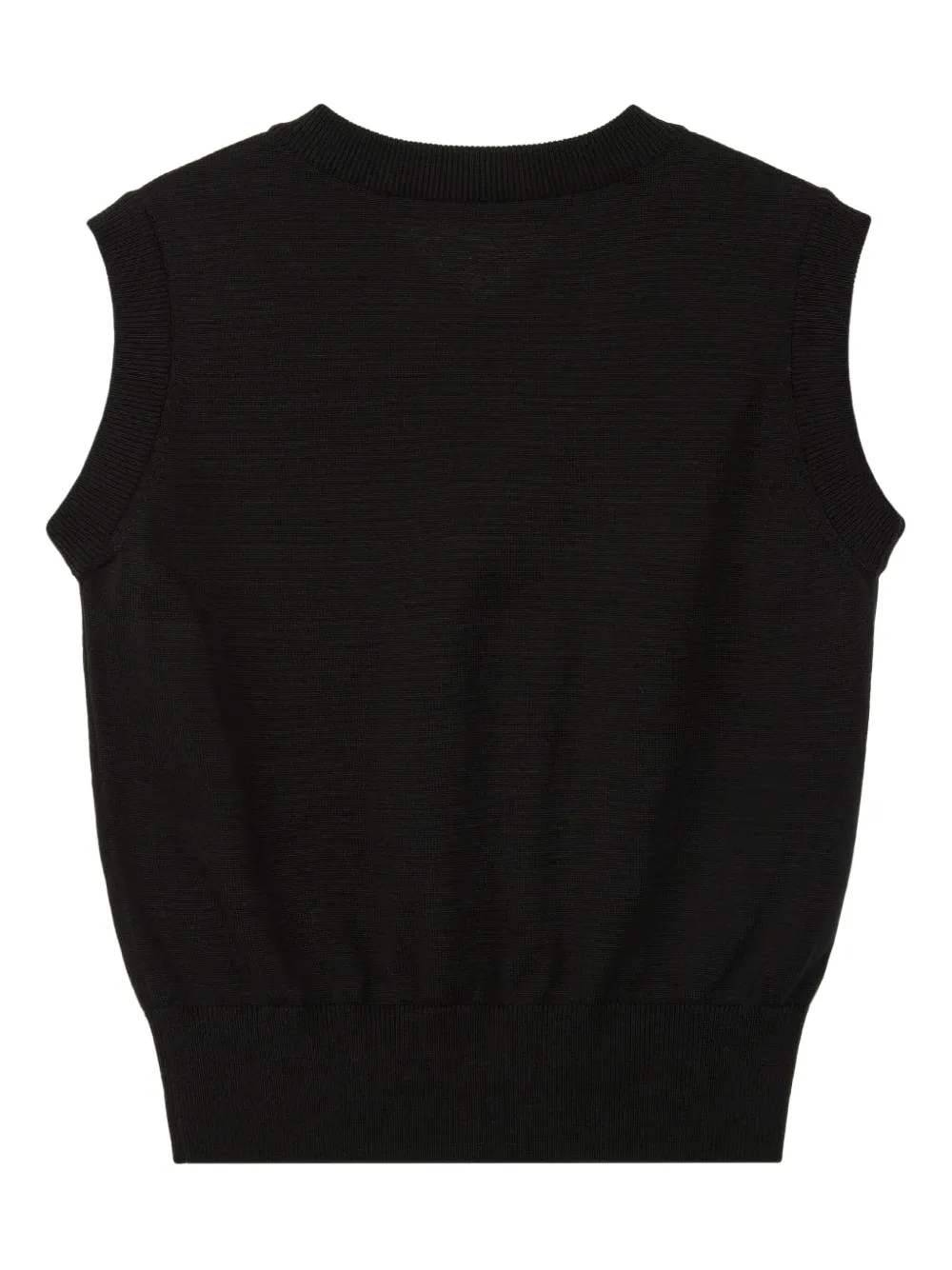 Rest&recreation Double-striped Knit Vest In Black
