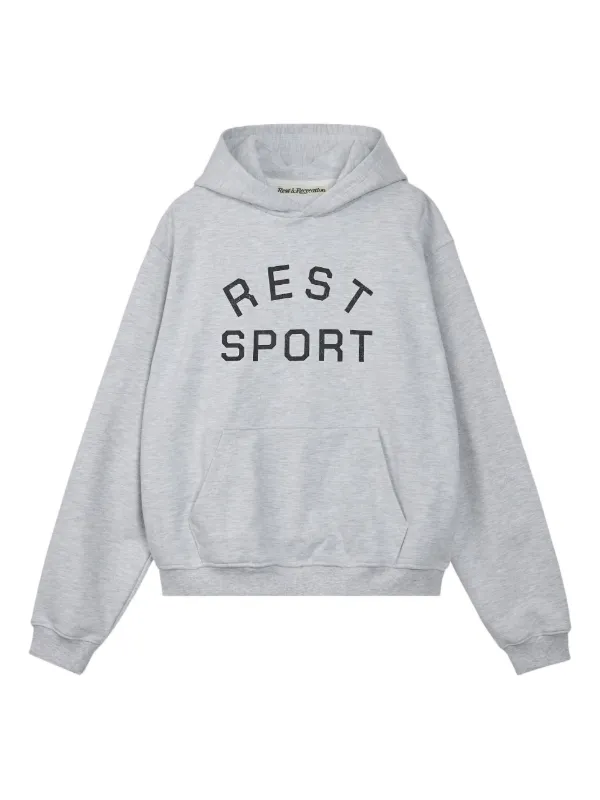 rest&recreation r&r フードパーカー　長袖パーカー　グレー Rest&Recreation ロゴ パーカー | グレー | FARFETCH JP