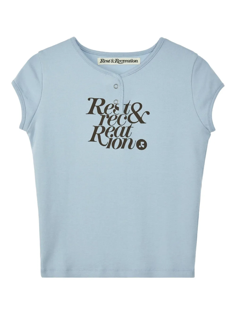 Rest&recreation Cap-sleeve Logo-print T-shirt In Blue