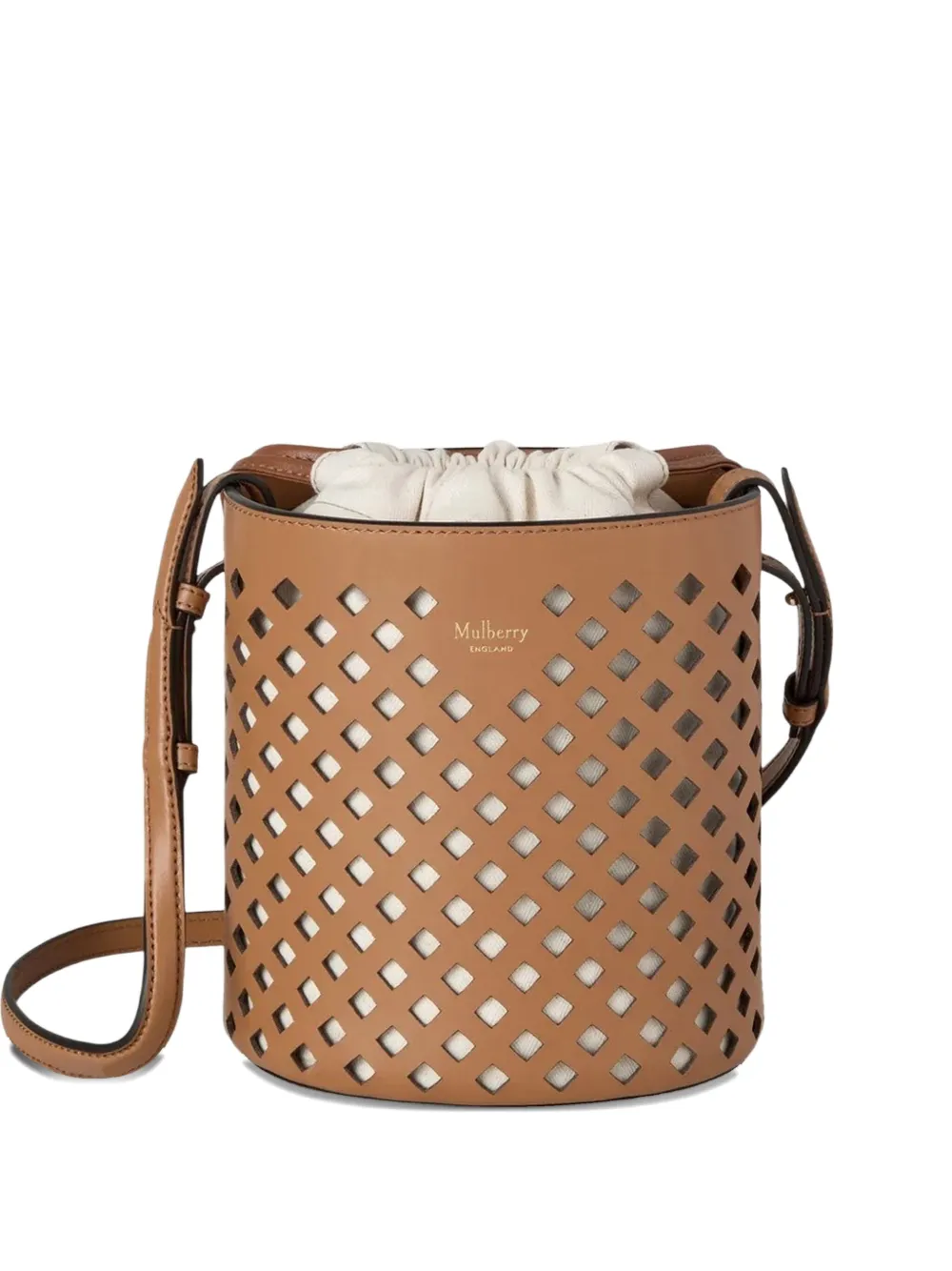 Mulberry Perforated Bucket Bag In Brown