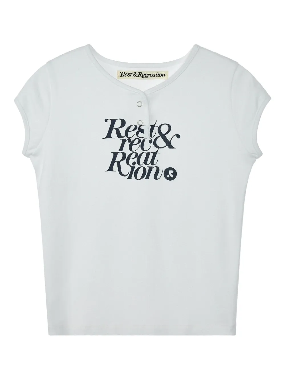 Rest&recreation Cap-sleeve Logo T-shirt In White