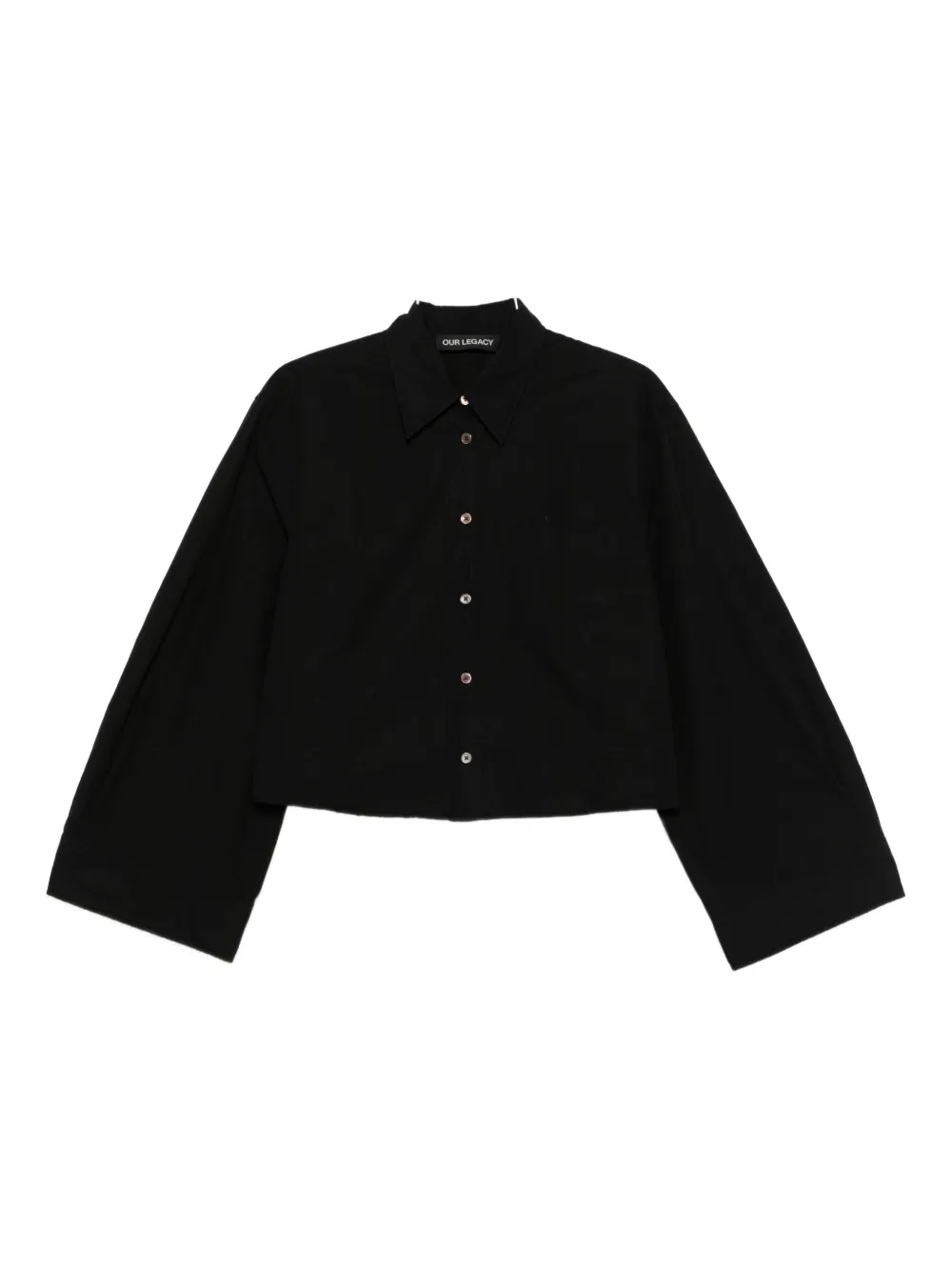 OUR LEGACY wide-sleeve cotton shirt | Black | Image 1