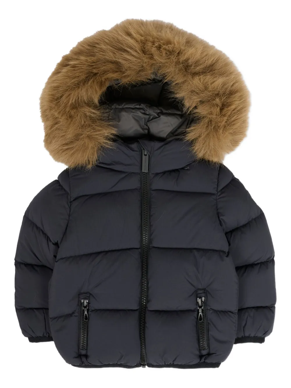 Colmar Quilted Faux-fur Hooded Jacket In Black