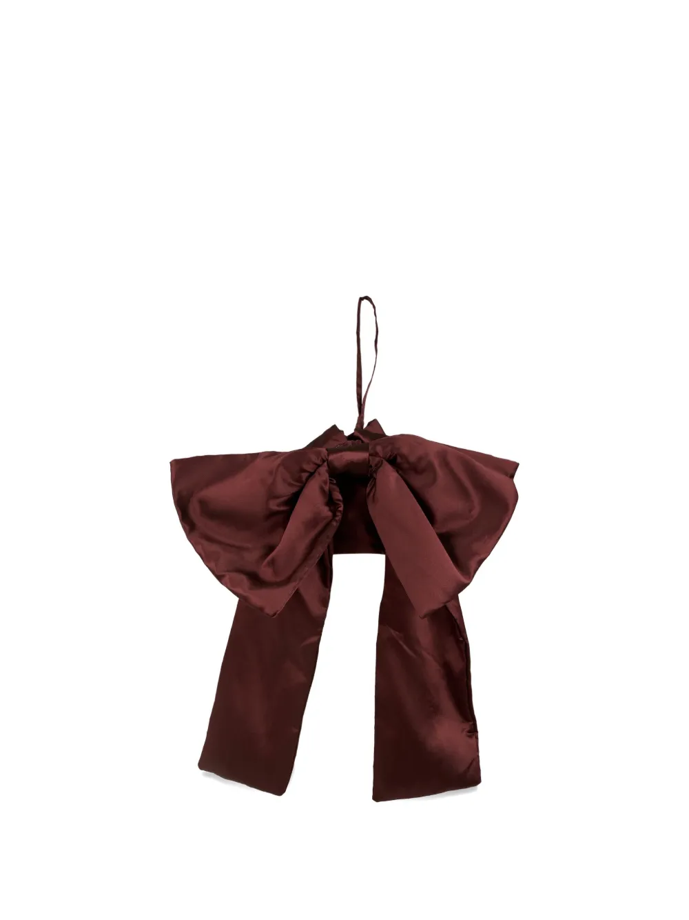 Douuod Bow-detail Drawstring Clutch Bag In Red