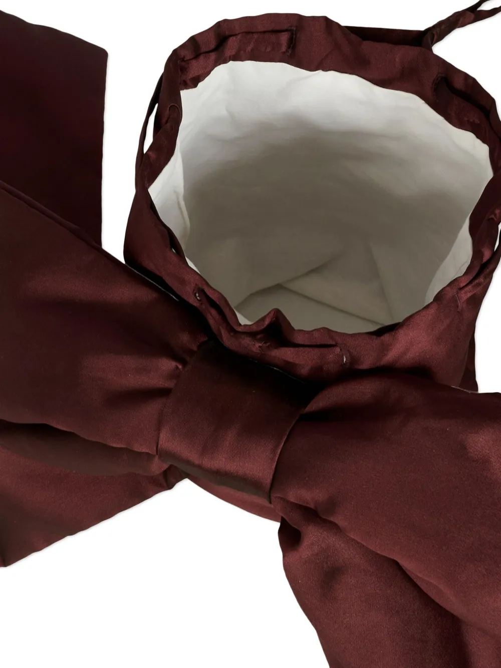Douuod Bow-detail Drawstring Clutch Bag In Red
