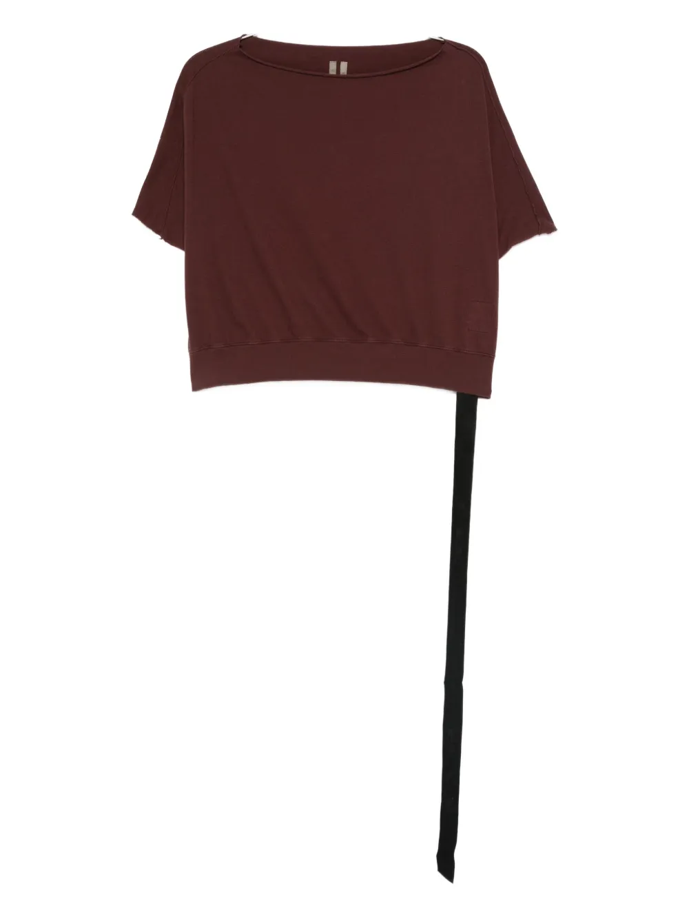 Rick Owens Drkshdw Organic Cotton Cropped Top In Burgundy