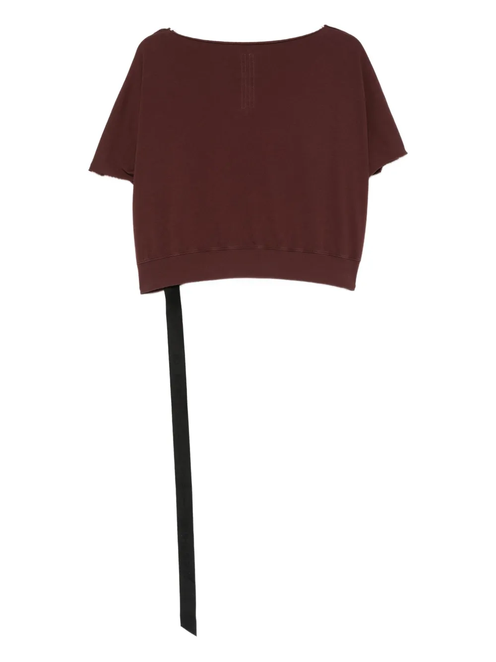 Rick Owens Drkshdw Organic Cotton Cropped Top In Burgundy