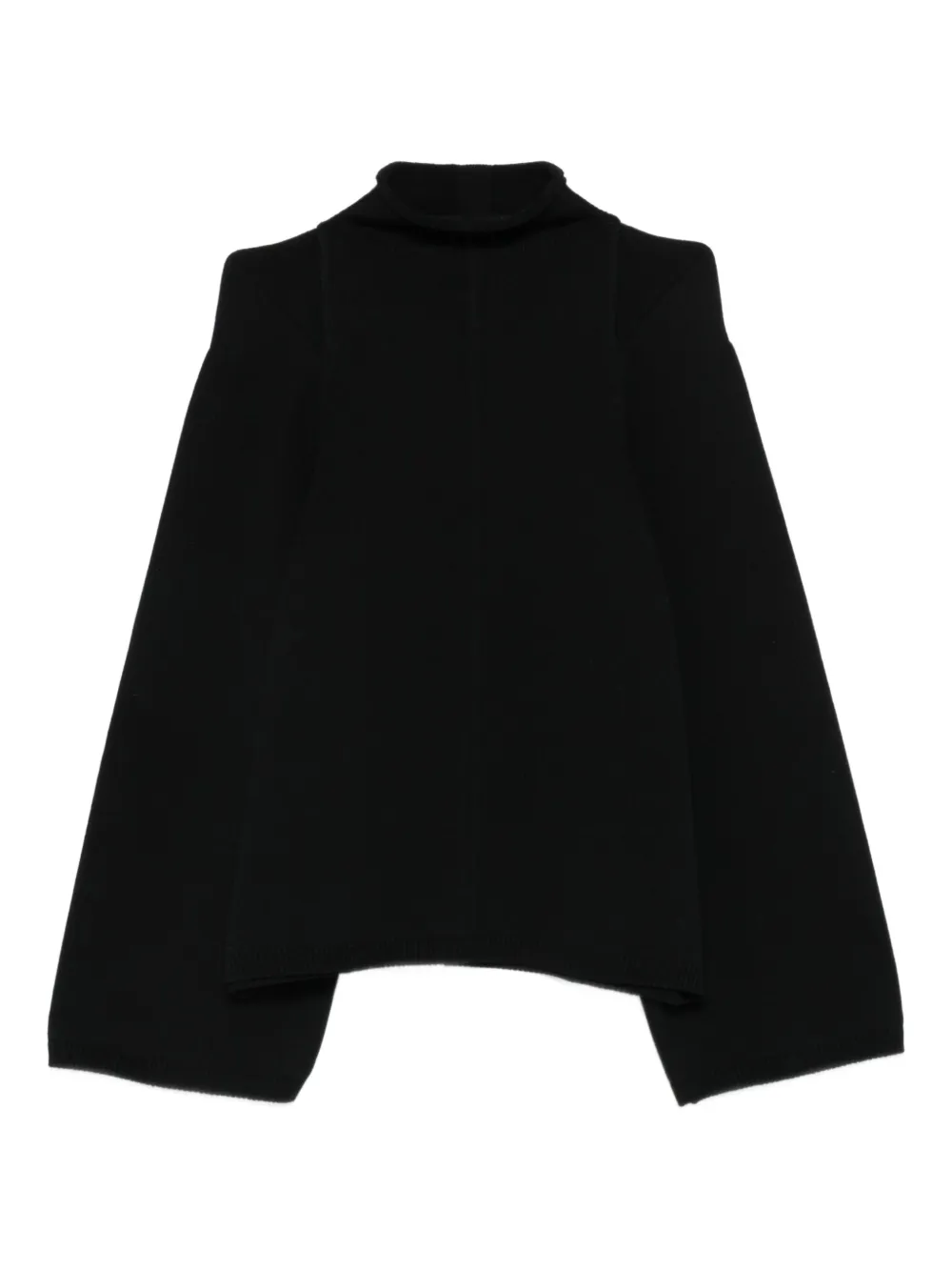 Rick Owens High-neck Wide-sleeve Sweater In Black