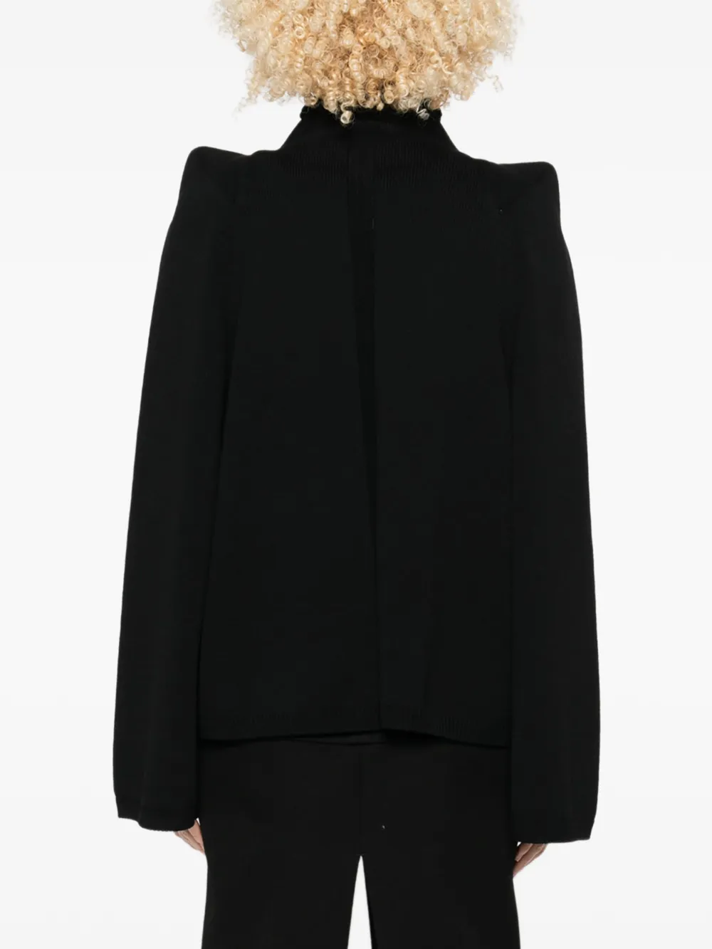 Rick Owens High-neck Wide-sleeve Sweater In Black