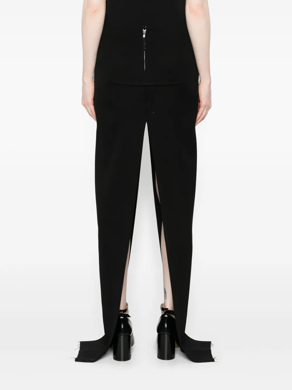 Rick Owens Side-slit Maxi Skirt In Black